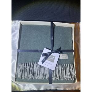 New Gabel 1957 Italy Throw 51"x71” 41% Wool, 10% Cashmere Green